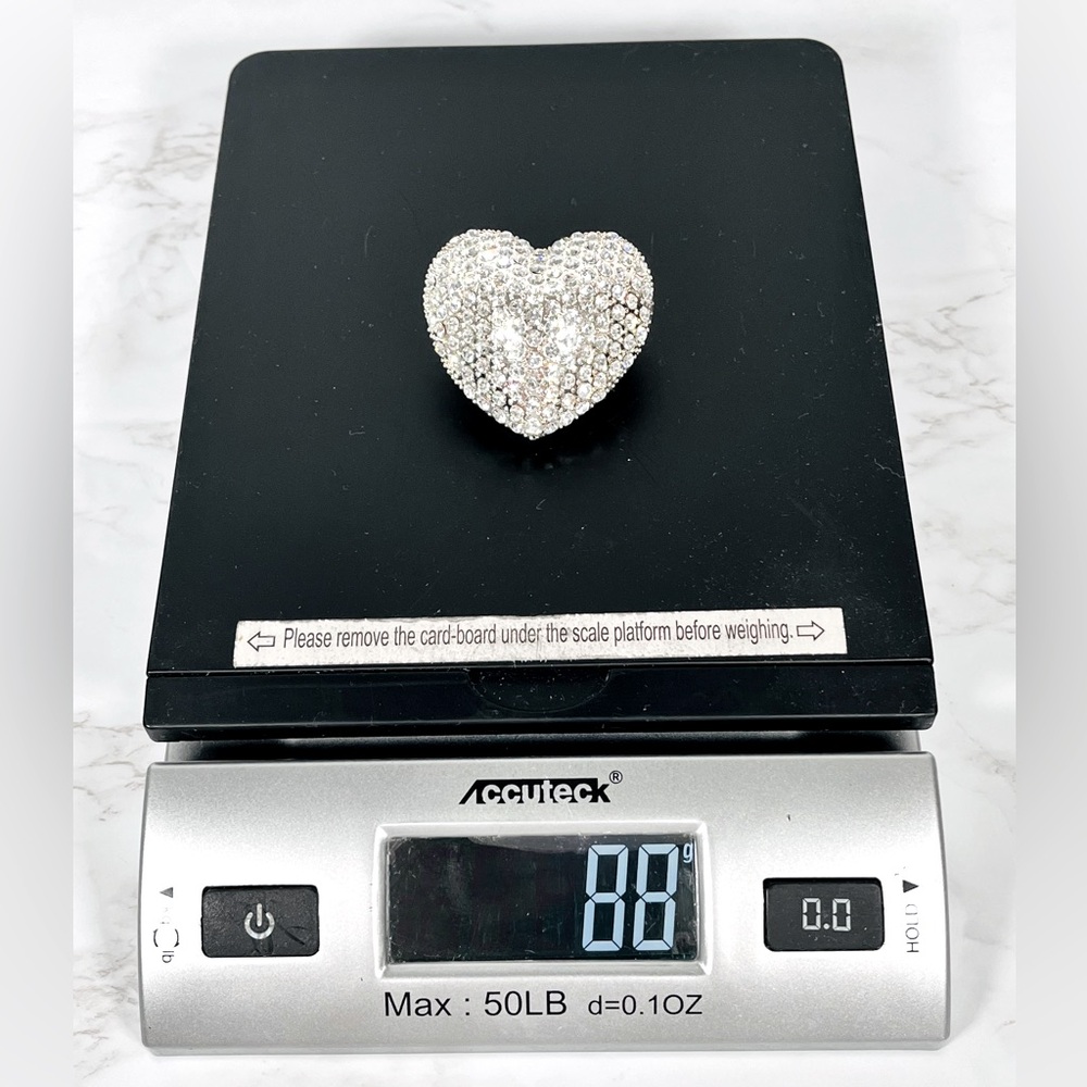 Heart-Shaped Rhinestone Trinket Box - Picture 10 of 10